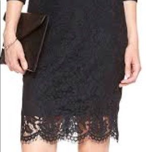 Banana Republic Navy Lace Pencil Skirt 4P